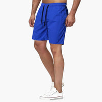 Herren Badeshorts Sommer mit Kordelzug und schnelltrocknendem Stoff – Blau