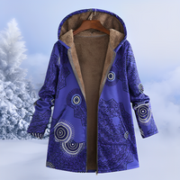 Jasmin - Trendige, warme Kapuzenjacke – Blau