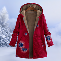 Jasmin - Trendige, warme Kapuzenjacke – Rot