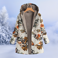 Jasmin - Trendige, warme Kapuzenjacke – Orange