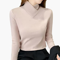Mara | Eleganter Rollkragenpullover – Beige