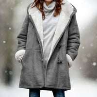 Adelaida | Warmer und Stilvoller Fleece Mantel – Grau