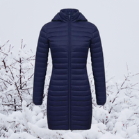 Asmotra |  Die neue ultraleichte, tragbare, lange und warme Parka-Jacke mit Kapuze – Marine