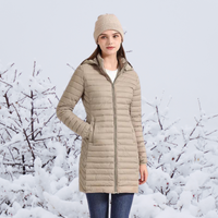 Asmotra |  Die neue ultraleichte, tragbare, lange und warme Parka-Jacke mit Kapuze – Beige