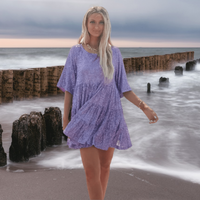 Eliza | Das beste elegante funkelnde Partykleid – Lavendel