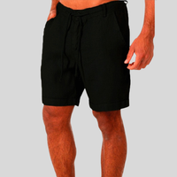 Matteo | Herren Bermuda Shorts Regular Fit Kordelzug – Schwarz