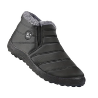 Winterschuhe Damen| Flach Knöchelhoch Mit Rundkappe – Schwarz
