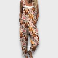 Mavi – Latzhose mit Bienenprint und Sommerflair – Rosa