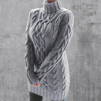 Cristyane| Eleganter Langer pullover für Damen – Grau