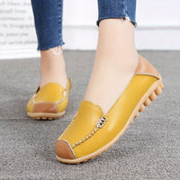UrbanSleek™ – Elegante Damen Loafer mit Farbkontrast & Komfort-Sohle – Gelb