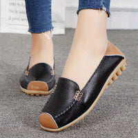 UrbanSleek™ – Elegante Damen Loafer mit Farbkontrast & Komfort-Sohle – Schwarz
