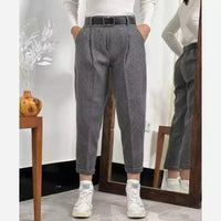 MARION - ELEGANTE WOLLHOSE – Grau