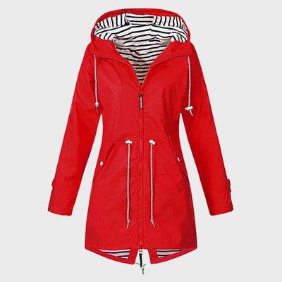 Wasserdichte Regenjacke für Damen | Kapunze