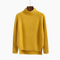 Weicher Damen Rollkragenpullover aus Merinowolle | Warm & Kuschelig – Gelb