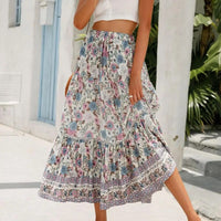 Heidi-Mode | Elegante Maxirock mit Spitzen Details – Weiß