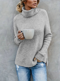 Damen Rollkragenpullover - Elegant & Warm – Grau