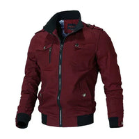 Winddichte Winter-Bomberjacke für Herren – Rot