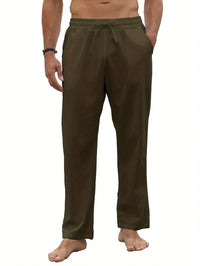 Klassische Leinen Herren Sommerhose – Braun