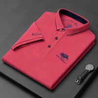 Nareno - Poloshirt mit weichem Griff – Rot