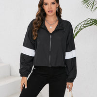 Evaro | Atmungsaktive Damenjacke für Sommer Cropped Fit – Schwarz