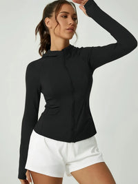 Valtoris | Atmungsaktive Sportjacke Damen für Frühjahr Herbst – schwarz