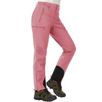Valtrix | Wasserdichte Softshell-Hosen für Damen Winter – Grau Pink
