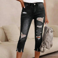 Delina - Ripped-Jeans – Schwarz