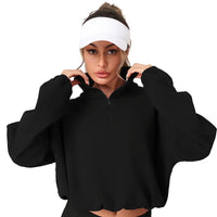 Veltra | Atmungsaktives Sweatshirt für Damen Herbst – Schwarz