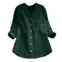 Andrea | Luftige elegante Bluse aus Baumwolle – Grün