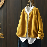 Morgan | Weiche Strickjacke für gemütliche Tage – Gelb