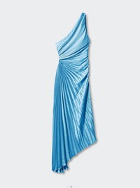 Delfina Plisseekleid – Himmelblau