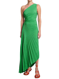 Delfina Plisseekleid – Grün