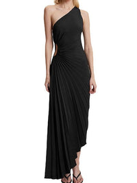 Delfina Plisseekleid – Schwarz