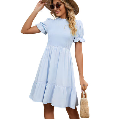 Cécilia - Schlankes Sommerkleid mit Rundhalsausschnitt