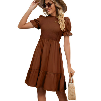 Cécilia - Schlankes Sommerkleid mit Rundhalsausschnitt