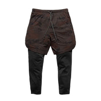 Vexon | Atmungsaktive Kompressionshose für Herren 2-in-1 – Dunkelcamouflage