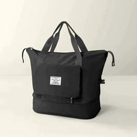 Vielseitige Damen-Reisetasche, geräumig, faltbar, aus Polyester – Schwarz