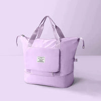 Vielseitige Damen-Reisetasche, geräumig, faltbar, aus Polyester – Lila