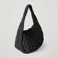 Vielseitige Daunen-Schultertasche für Damen – leichter Reisebegleiter – Schwarz
