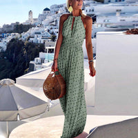 Bernice | Ärmelloses böhmisches Kleid – Grün
