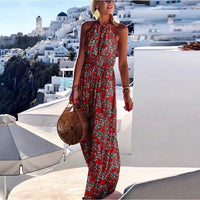 Bernice | Ärmelloses böhmisches Kleid – Rot