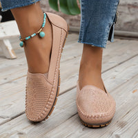 Vintellea™ – Elegante Damen Loafer mit Retro Perforation – Rosa