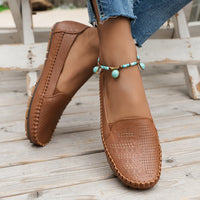 Vintellea™ – Elegante Damen Loafer mit Retro Perforation – Camel