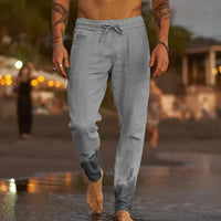 Vista | Baumwoll-Leinen Herrenhose – Grau