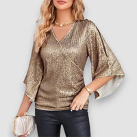 Vivian | Glitzertop – Braun