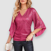 Vivian | Glitzertop – Rosa