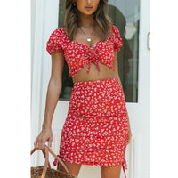 ROWAN - Blumendruck-Set – Rot