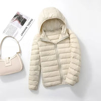 Daunenjacke Damen | Leicht Gefüttert – Beige