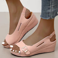 Rieka Sandalen | Bequeme Damen-Sommersandalen mit Schnallen – Rosa