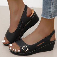Rieka Sandalen | Bequeme Damen-Sommersandalen mit Schnallen – Schwarz